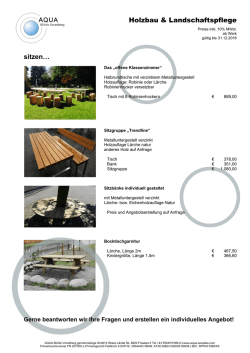 Holzbau & Landschaftspflege sitzen&hellip;