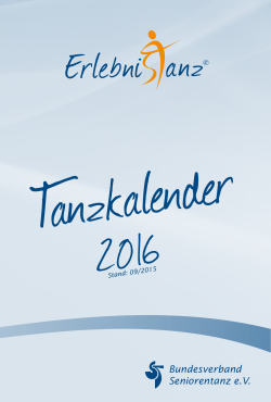Tanzkalender 2016 - Bundesverband Seniorentanz