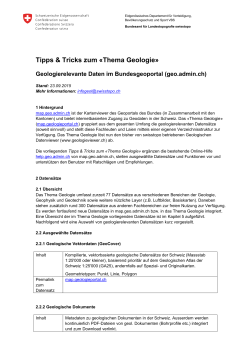 Tipps & Tricks zum «Thema Geologie» - Geologie