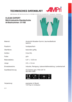 CLEAN EXPERT Nitril-Industrie-Handschuhe Artikelnummer: 01160