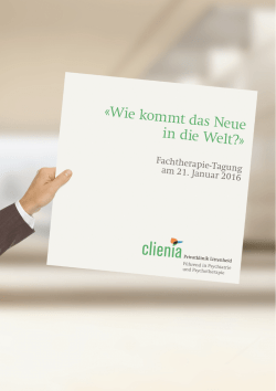 Wie kommt das Neue in die Welt?