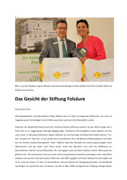 PDF, 344 KB - Stiftung Folsäure Offensive Schweiz