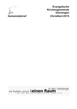 Gemeindebrief Christfest 2015 als pdf-Datei