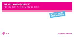 iHr willkommenSpAkeT checKliSTe Zu ihReM aNSchluSS