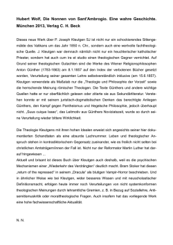 Hubert Wolf, Die Nonnen von Sant`Ambrogio. Eine wahre