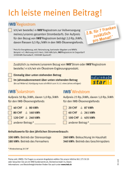 Ich leiste meinen Beitrag!
