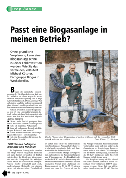 Passt eine Biogasanlage in meinen Betrieb?