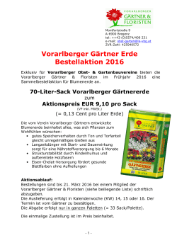 Vorarlberger Gärtner Erde Bestellaktion 2016 - Obst