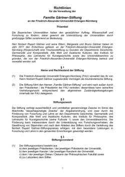 Richtlinien Familie G&auml;rtner