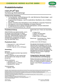 Produktinformation HAKUPUR 800