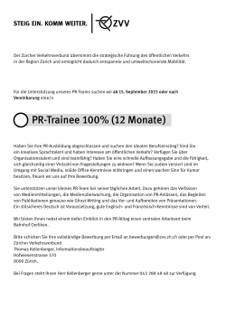 PR-Trainee 100% (12 Monate)