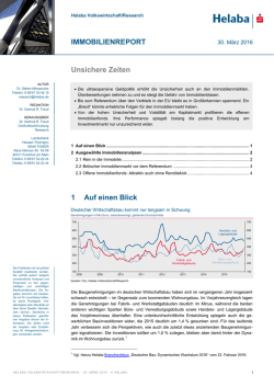 Immobilienreport: Unsichere Zeiten