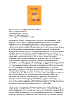 Dirk Revenstorf: Liebe und Sex in Zeiten der Untreue. Wege aus der