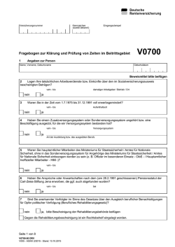 Fragebogen zur Kl&auml;rung und Pr&uuml;fung von Zeiten im Beitrittsgebiet