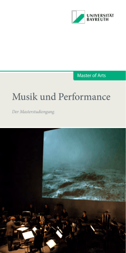 Musik und Performance - Universität Bayreuth