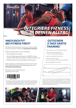 INTEGRIERE FITNESS IN DEINEN ALLTAG