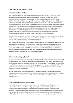 GNACKWATSCHN -‐ PRESSETEXTE