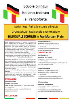 nuova scuola bilingue italiano/tedesco a francoforte