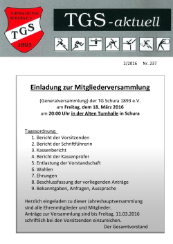 2-2016 - Turngemeinde Schura 1893 eV