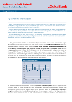 Japan BIP: Wieder eine Rezession - E