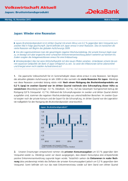 Japan BIP: Wieder eine Rezession - E