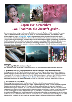 Japan zur Kirschbl&uuml;te &hellip;wo Tradition die Zukunft