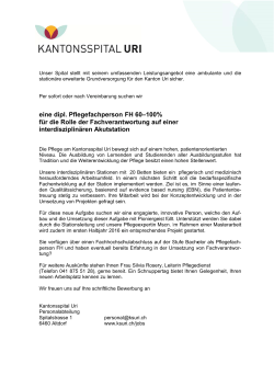 eine dipl. Pflegefachperson FH 60