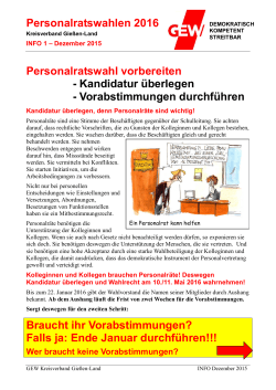 Personalratswahlen 2008 - GEW Kreisverband Giessen Land
