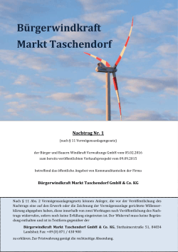 Bürgerwindkraft Markt Taschendorf