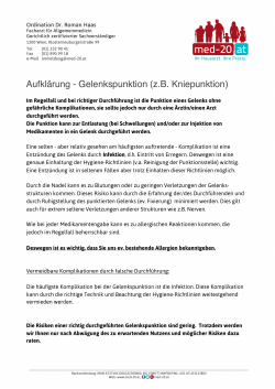 Aufklärung Gelenkspunktion.pages