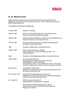 Dr. Dr. Michael Fauser - Lebenslauf
