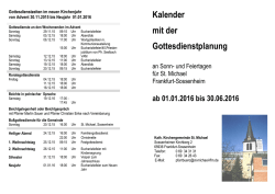 Gottesdienstzeiten im neuen Kirchenjahr