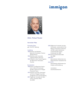 Dkfm. Michael Mendel - immigon portfolioabbau ag