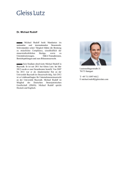 Dr. Michael Rudolf