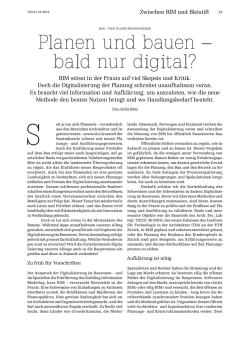 Planen und bauen – bald nur digital?
