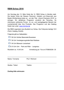 RBW-Schau 2016 - Rinderunion Baden
