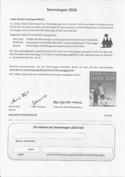 Sternsingen 2016