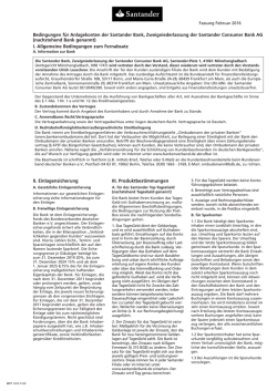 III. Produktbestimmungen Bedingungen für