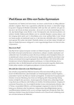 Informationen zur iPad-Klasse - Otto-von-Taube