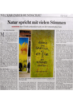 Natur spricht mit vielen Stimmen