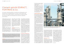 Clariant spricht EDIFACT, FORTRAS & Co.