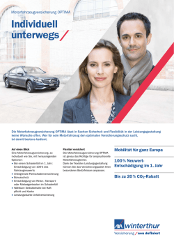 Individuell unterwegs/