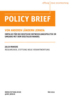 policy brief - Stiftung Neue Verantwortung