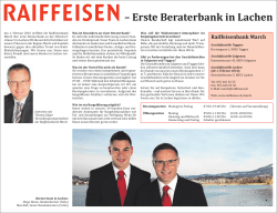 Raiffeisen_Erste Beraterbank Lachen.indd