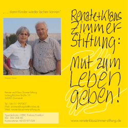 PDF - Renate + Klaus Zimmer Stiftung
