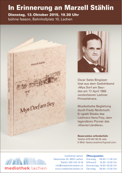 In Erinnerung an Marzell St&auml;hlin