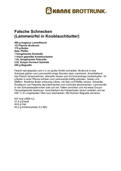 Falsche Schnecken (Lammwürfel in