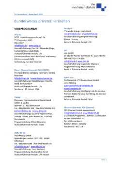 Bundesweites privates Fernsehen