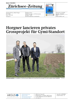 Horgner lancieren privates Grossprojekt für Gymi
