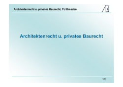 (Microsoft PowerPoint - Architektenrecht 2015.ppt [Schreibgesch